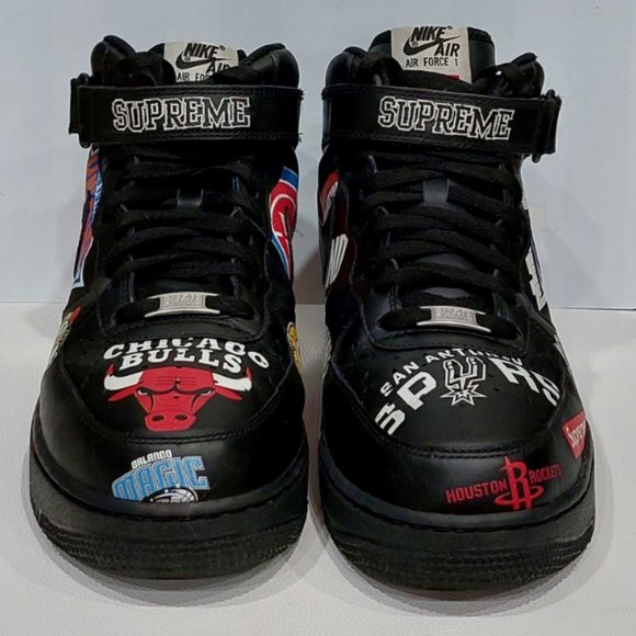 ?ICONIC? Nike Air Force 1 Mid Supreme NBA Black main image 4